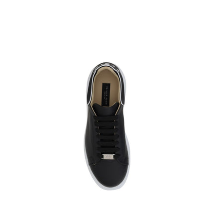 Philipp Plein Black Calf Leather Bos Taurus Low Top Sneakers