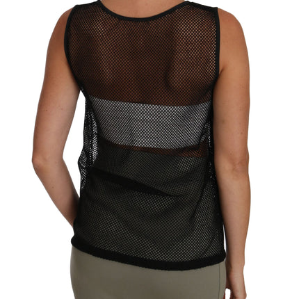 Dolce & Gabbana Black Mesh Transparent Blouse T-shirt
