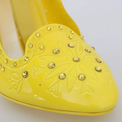 Dolce & Gabbana Yellow Crystal Heels CINDERELLA Shoes