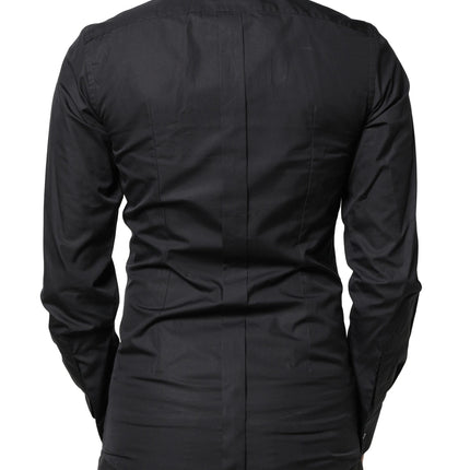 Dolce & Gabbana Black Love Embroidery GOLD Formal Dress Shirt