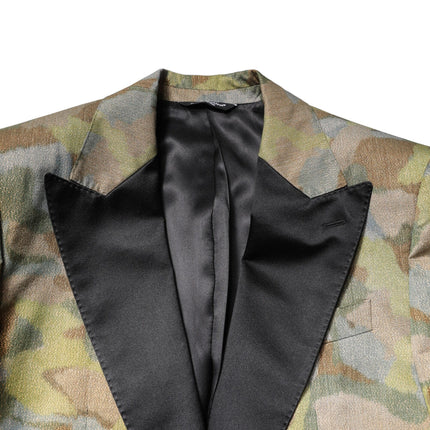 Dolce & Gabbana Multicolor Camouflage SICILIA 3 Piece Suit