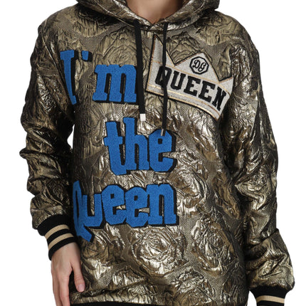 Dolce & Gabbana Im The Queen Jaquard Gold Sweatshirt  Hoodie