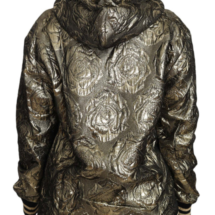 Dolce & Gabbana Im The Queen Jaquard Gold Sweatshirt  Hoodie
