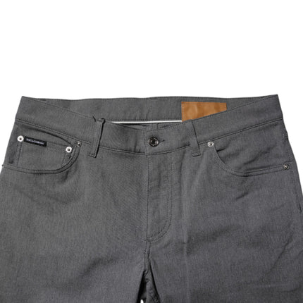 Dolce & Gabbana Gray Cotton Stretch Skinny Denim Jeans