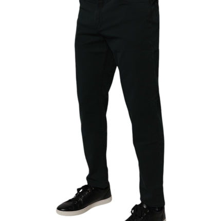 Dolce & Gabbana Dark Green Cotton Loose Men Denim Jeans