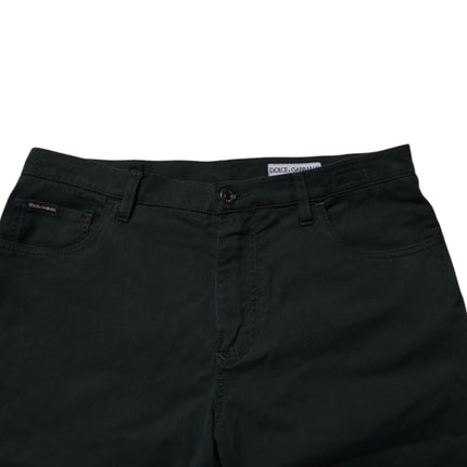 Dolce & Gabbana Dark Green Cotton Loose Men Denim Jeans
