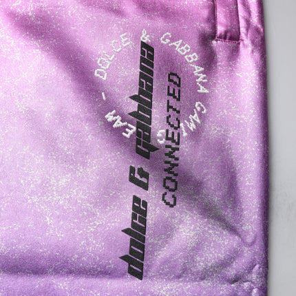 Dolce & Gabbana Pink Purple Two Tone Jogger Sweatpants Pants