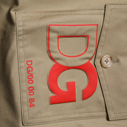 Dolce & Gabbana Dark Khaki Cotton Tapered Pants