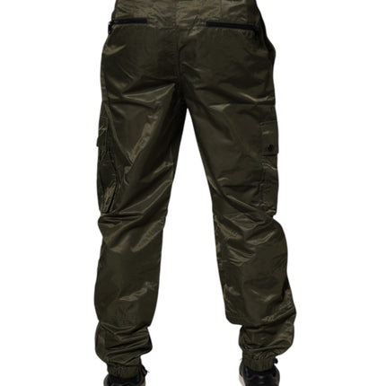 Dolce & Gabbana Dark Green Nylon Cargo Pants