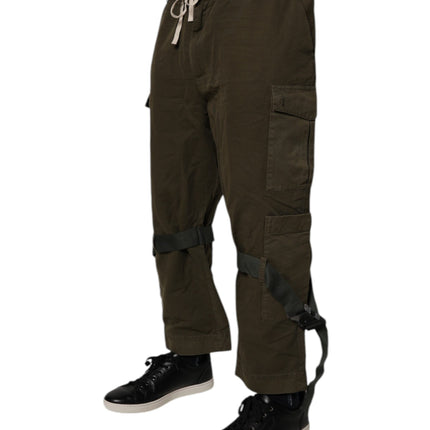 Dolce & Gabbana Brown Cotton Stretch Cargo Pants
