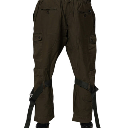 Dolce & Gabbana Brown Cotton Stretch Cargo Pants
