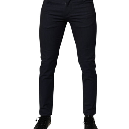Dolce & Gabbana Dark Blue Cotton Stretch Skinny Denim Jeans