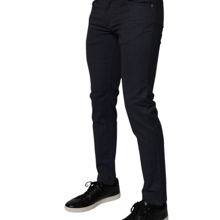 Dolce & Gabbana Dark Blue Cotton Stretch Skinny Denim Jeans