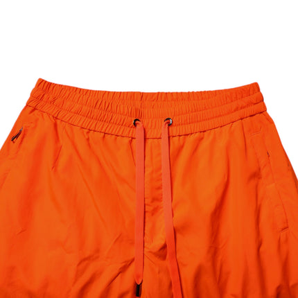 Dolce & Gabbana Orange Polyester Men Jogger Sweatpants Pants