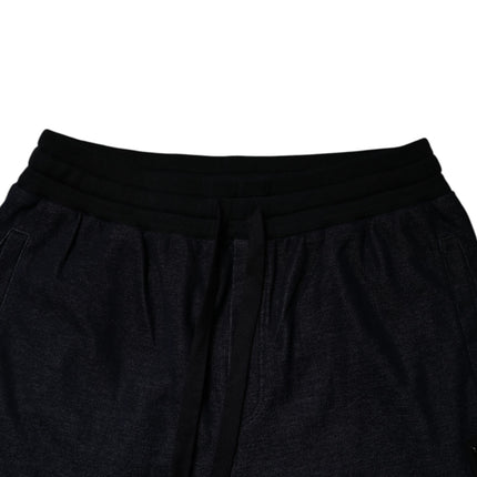 Dolce & Gabbana Black Jacquard Cotton Jogger Sweatpants Pants