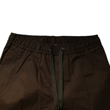 Dolce & Gabbana Brown Cotton Stretch Jogger Sweatpants Pants