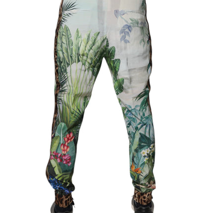 Dolce & Gabbana Multicolor Tropical Jogger Sweatpants Pants