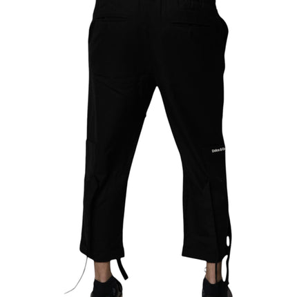 Dolce & Gabbana Black Polyester Men Cropped Pants