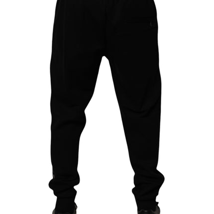 Dolce & Gabbana Black Cotton Blend Jogger Sweatpants Pants