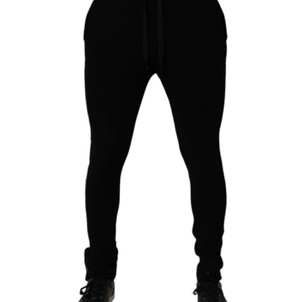 Dolce & Gabbana Black Cashmere Jogger Men Sweatpants Pants