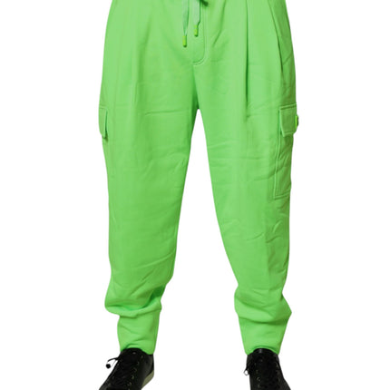 Dolce & Gabbana Neon Green Cargo Jogger Men Sweatpants Pants