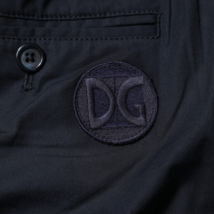 Dolce & Gabbana Dark Blue Cotton Bermuda Sweatshorts Shorts
