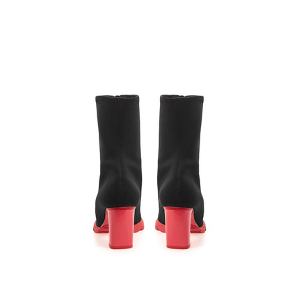 Alexander McQueen Black Neoprene Ankle Boots