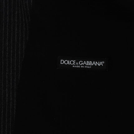 Dolce & Gabbana Gray Striped Formal Vest