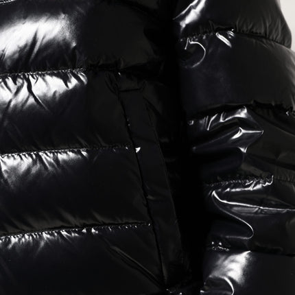 Dolce & Gabbana Black Logo Plaque Full Zip Puffer Jacket