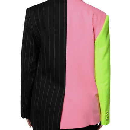 Dolce & Gabbana Multicolor Patchwork Embellished Coat Jacket