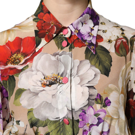 Dolce & Gabbana Multicolor Floral Wide Leg Jumpsuit Dress