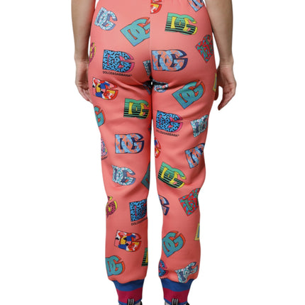 Dolce & Gabbana Pink Logo Monogram Jogger Sweatpants Pants