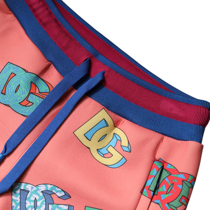 Dolce & Gabbana Pink Logo Monogram Jogger Sweatpants Pants