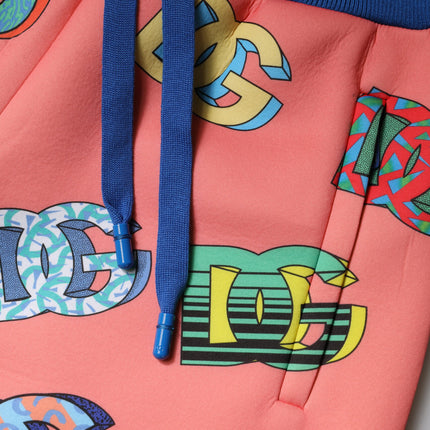 Dolce & Gabbana Pink Logo Monogram Jogger Sweatpants Pants
