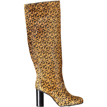 Tommy Hilfiger Beige Leather Women Boot