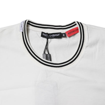 Dolce & Gabbana White #DGMillennials Cotton Crewneck T-shirt