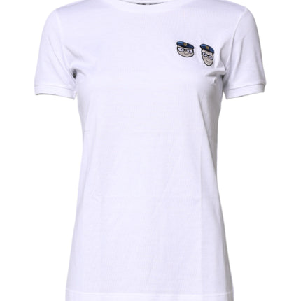 Dolce & Gabbana White #DGFamily Cotton Crew Neck T-shirt
