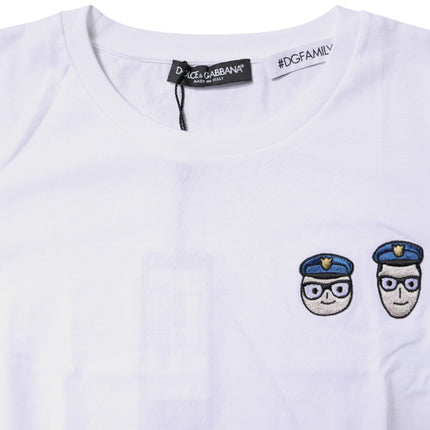 Dolce & Gabbana White #DGFamily Cotton Crew Neck T-shirt