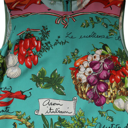 Dolce & Gabbana Multicolor Floral Silk Sleeveless Tank Top