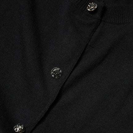 Dolce & Gabbana Black Button Down Short Sleeve Blouse Top