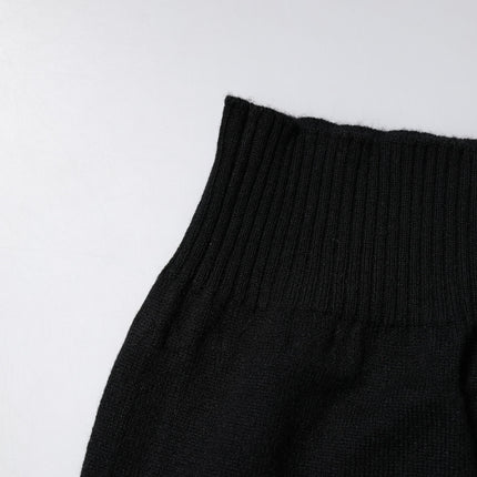 Dolce & Gabbana Black Cashmere Knitted Neck Warmer Foulard Scarf