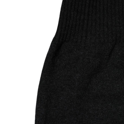 Dolce & Gabbana Black Cashmere Knitted Neck Warmer Foulard Scarf