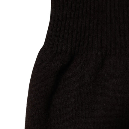 Dolce & Gabbana Brown Cashmere Knitted Neck Warmer Foulard Scarf