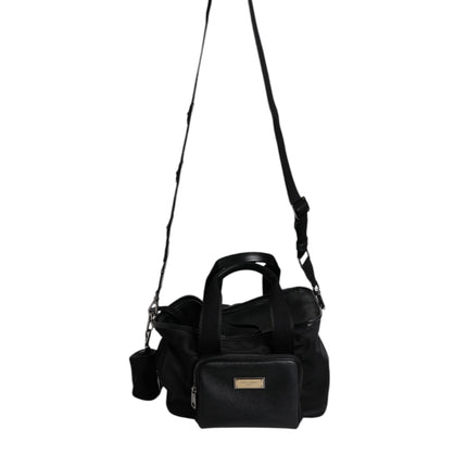 Dolce & Gabbana Black Shoulder Strap Pet Carry Logo Plaque Bag