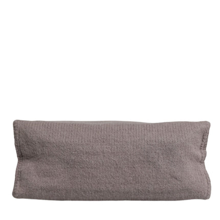 Dolce & Gabbana Grey Alpaca Wool Logo Plaque Tote Shoulder Bag