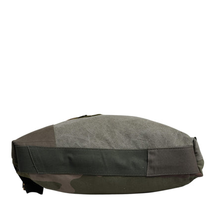 Dolce & Gabbana Military Green Patchwork Rucksack Backpack Bag