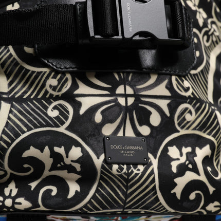 Dolce & Gabbana Multicolor Maiolica Print Nylon Backpack Bag