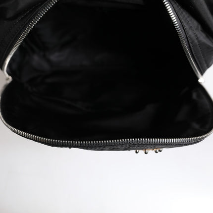 Dolce & Gabbana Black Nylon #DGFAMILY Embellished Backpack VULCANO Bag