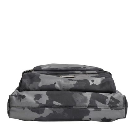 Dolce & Gabbana Black Camouflage Shoulder Strap Logo Plaque Bag