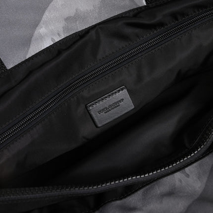 Dolce & Gabbana Black Camouflage Shoulder Strap Logo Plaque Bag